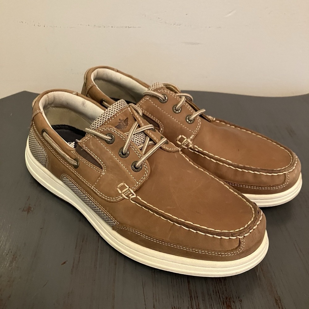 Dockers Beacon Mens Size 11.5 M Brown Leather Boat Shoes Loafers 90-38613